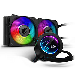 AORUS Liquid Cooler 240 - RGB - 240 mm Kit watercooling AIO pour processeur Intel & AMD - 240 mm - 2 Ventilateurs 12 cm