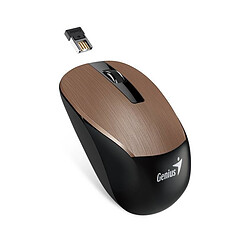 SOURIS GENIUS NX-7015 BRUN ROSE METAL EFFET BROSSE 1600DPI SANS FIL2.4 GHZ OPT USB PC/MAC