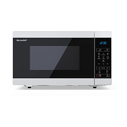 Sharp Micro-ondes Solo 25L 900W Gris YC-MS51E-S Capacité 25 litres - Commande électronique - Fonction ECO - 8 programmes automatiques avec temps et poids décongélation - 11 niveaux de puissance micro-onde