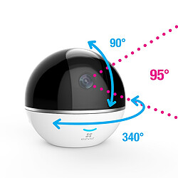 EZVIZ C6T - Caméra Wi-Fi motorisée  Caméra de sécurité - Qualité HD 1080p - Zoom x 8 - Vision nocturne jusqu'à 10 mètrres - Stockage sur carte SD