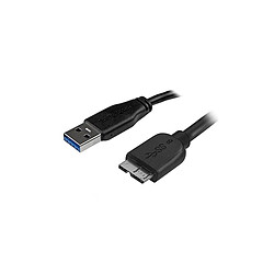 StarTech.com Câble SuperSpeed USB 3.0 slim A vers Micro B de 0,5 m - Mâle / Mâle - Noir