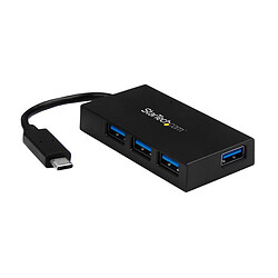 StarTech.com HB30C4AFS Hub C USB 4 ports - C à 4 x A Hub USB 3.0 à 4 ports - USB-C vers 4x USB-A - Adaptateur d'alimentation inclus