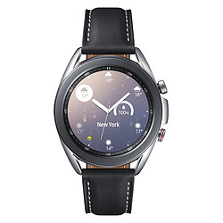 Samsung Galaxy Watch 3 - 41 mm - 4G - SM-R855FZSAEUB - Argent - Bracelet Noir Montre connectée 4G Galaxy Watch3 - Lunette rotative - Cardiofréquencemètre - Altimètre - Accélèromètre - GPS - Suivi d'exercice - Notifications - Etanche - ECG - Compatible Android & IOS