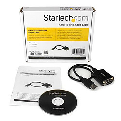 StarTech.com Câble Adaptateur de 30cm USB vers Série DB9 RS232