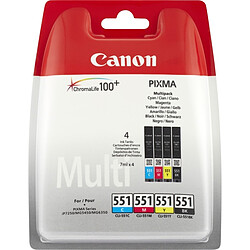 Canon CLI-551 - Multipack Cartouche d'encre 4 couleurs CLI-551 - Multipack Cartouche d'encre 4 couleurs