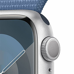 Avis Apple Watch Series 9 GPS 41 mm Boîtier en aluminium argenté avec boucle Sport Bleu hiver