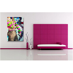 DECLIKTABLEAU Tableau Pop Art Fille Et Grafitis 80X55 