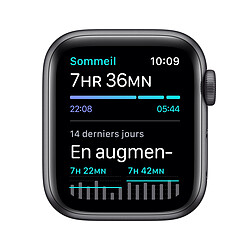 Apple Watch SE - GPS - 40 - Alu Gris Sidéral / Bracelet Sport Noir - Regular pas cher