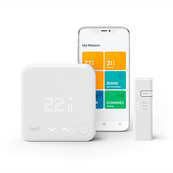 Tado Kit de démarrage V3+ - Thermostat Intelligent + Bridge Internet Thermostat Intelligent filaire + Bridge Internet - Compatible Apple HomeKit, Amazon Alexa, Google Assistant, IFTTT