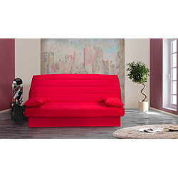 3S. x Home Banquette Clic Clac 3 Places Mousse Haute Résilience Rouge NOEMIE pas cher