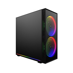 M.RED MRed - Storm Destroyer - ATX - ARGB - Noir - Sans fenêtre Boitier PC ATX - RGB - Sans fenêtre - 3 ventilateurs inclus - Sans alimentation