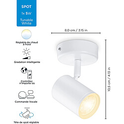 Avis WiZ IMAGEO Spots connectée 1x5W - Blanc variable