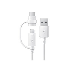 Samsung Cable USB type C - 1.5m - Blanc Vers Type C et micro USB pas cher