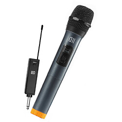 We D2 Microphone Dynamique Omnidirect sans fil , avec écran Récepteur Rechargeable, Jack 6.35mm ORANGE 