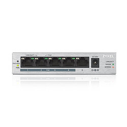 Zyxel GS1005HP Non-géré Gigabit Ethernet (10/100/1000) Argent Connexion Ethernet, supportant l'alimentation via ce port (PoE)