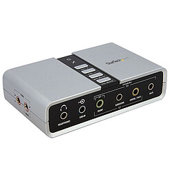 StarTech.com Adaptateur audio USB 7.1 - Carte son externe avec audio numérique SPDIF StarTech.com Adaptateur Carte Son USB vers Audio Stéréo - Audio Numérique SPDIF