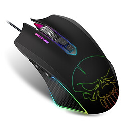 Spirit of Gamer ELITE-M40 Souris gaming, connexion filaire, capteur optique 4000 DPI, Rétro-éclairage RGB 10 effets prédéfinis, 7 boutons, droitier