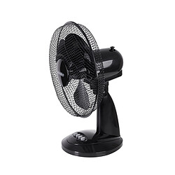 Ventilateur de table oscillante, inclinable, 30 cm, 3 vitesses, noir, 70W  Mesko MS7309