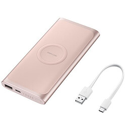 Avis Samsung Batterie Externe 10 000mAh - Charge rapide sans fil - USB-C - Rose doré