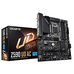 Gigabyte Z590 UD AC Carte mère ATX - Socket 1200 - Intel Z590 Express - 4x DDR4 - M.2 PCIe 4.0 - USB 3.1 - WI-FI AC + LAN 2.5 GbE - PCI-Express 4.0 16x