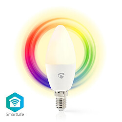 NEDIS Ampoule LED Intelligente Wi-Fi - Pleine Couleur et Blanc Chaud - E14