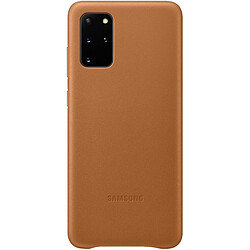 Samsung Coque en cuir pour Galaxy S20+ Marron