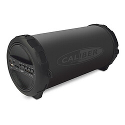 Caliber Audio Technology Haut-parleur noir tube Bluetooth portatif avec batterie intégrée-radio FM