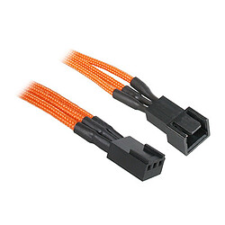 BitFenix Alchemy extension 3-Pin - 30cm - Orange/Noir Câble Rallonge 3 Broches pour ventilateur PC - ??30 cm - Tressé