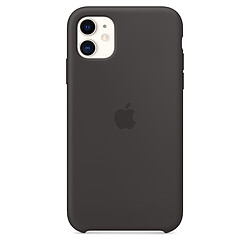 Apple Coque en silicone pour iPhone 11 - MWVU2ZM/A - Noir Coque de protection pour iPhone 11 - Noir