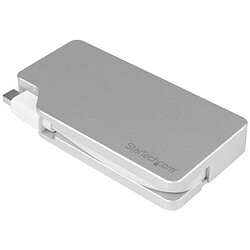 StarTech.com Adaptateur de voyage audio/vidéo 3 en 1 - Mini DisplayPort vers VGA, DVI ou HDMI - 4K - Aluminium pas cher