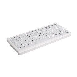 Cherry AK-C4110F-U1-W/FR Clavier filaire compact sans pavé numérique lavable USB blanc