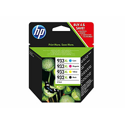 HP 932/933 XL - Pack de 4 carotuches - Noir, Cyan, Magenta, Jaune C2P42AE - Lot de 4 cartouches Jet d'encre HP noir,cyan, magenta, jaune