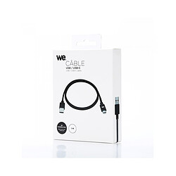 We Câble USB-C mâle/USB A mâle plat - Noir (1m) Câble USB-C mâle/USB A mâle plat - Noir (1m)