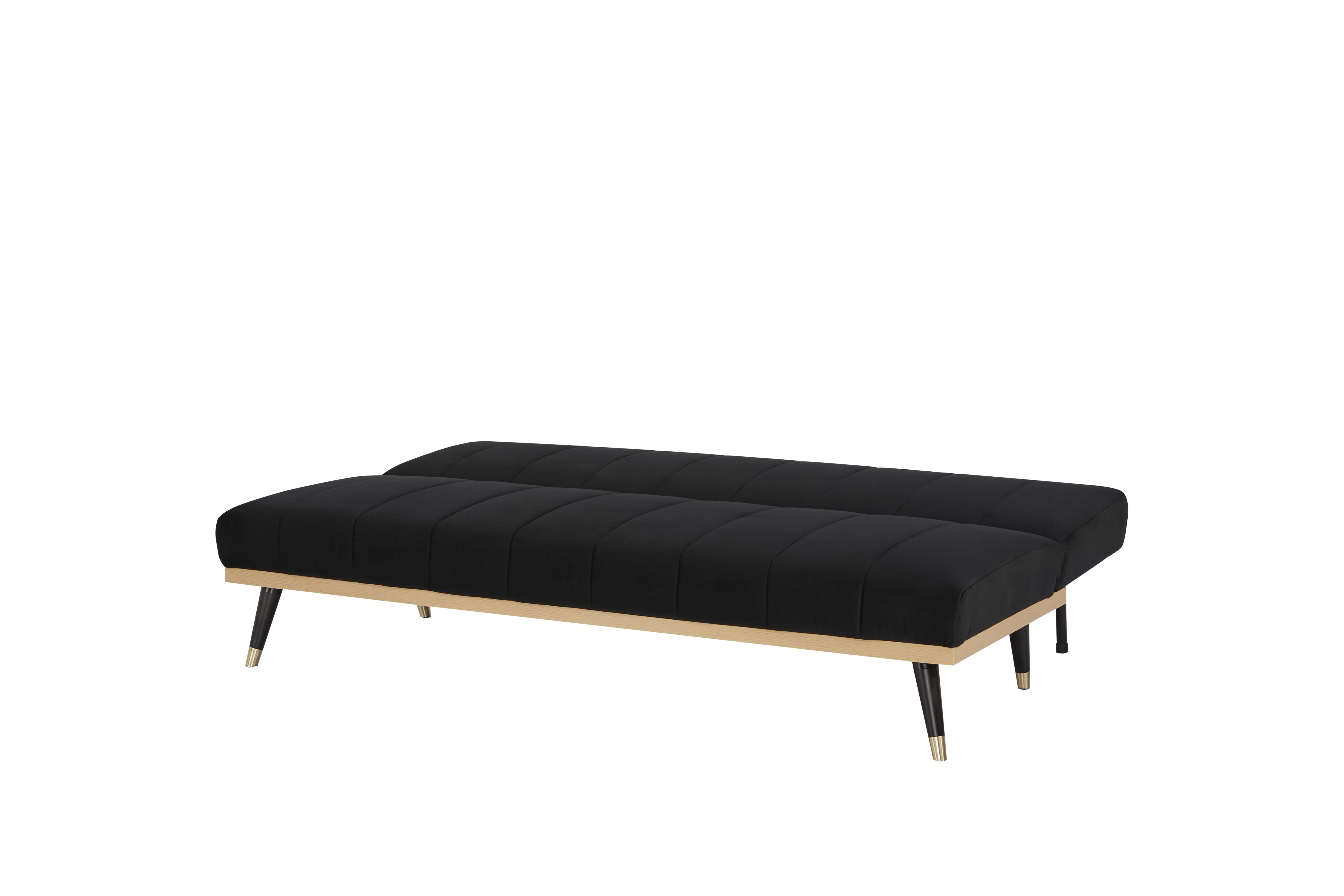 Acheter 3S. x Home Canapé convertible en velours noir - ELLY