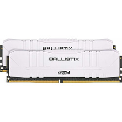 Ballistix 16 Go DDR4 3600 MHz CL16 - Blanc Ballistix Blanc 16 Go (2 x 8 Go) DDR4 - Vitesse 3600 MHz CL16 