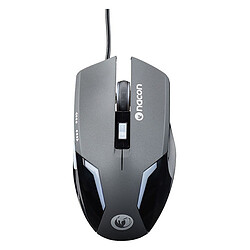 Nacon PCGM-105 Souris gamer - Filaire - Rétro-éclairage bleu - Capteur optique - Jusqu'à 2 400 DPI - 6 boutons - Droitier - Noir