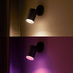 Avis Philips Hue Spot d'intérieur connecté FUGATO - 5.7W 240V - Noir - White & Color Ambiance