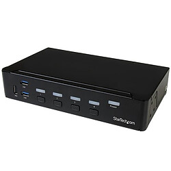 StarTech.com Switch KVM USB HDMI à 4 ports avec hub USB 3.0 integre - 1080p Commutateur KVM HDMI USB 3.0 - pour 4 Ordinateurs avec Audio et hub USB 3.0