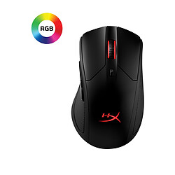 HyperX Pulsefire Dart Wireless - RGB Souris gamer - Connexion sans fil via récepteur USB - Capteur optique PIXART PMW3389 - Jusqu'à 3 200 DPI - 6 boutons - Droitier - Noire