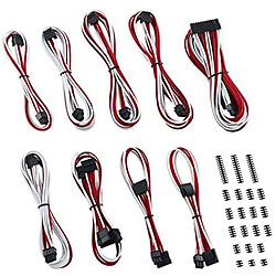 CableMod Classic ModMesh C-Series Cable Kit  Corsair AXi, HXi & RM - Blanc / Rouge Kit de câbles pour alimentation pour Corsair AXi, HXi & RM – Blanc / Rouge