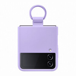 Avis Coque en silicone avec anneau pour Samsung Galaxy Z Flip 4 Lavande