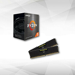 AMD Ryzen™ 5 5500 (3.6 GHz / 4.2 GHz) + Vengeance LPX - 2 x 8 Go - DDR4 3200 MHz - Noir