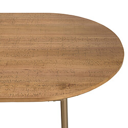 MACABANE Table à manger YSEULT bois Peuplier 180x90cm pas cher