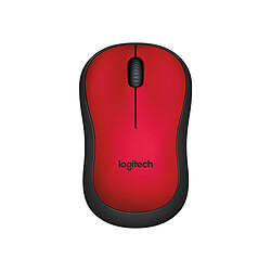 Logitech M220 SILENT Red - Sans fil Souris bureautique - Connexion sans fil 2,4 GHz avec récepteur USB - Droitier / Gaucher - 3 boutons - Rouge