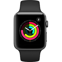 Apple Watch 3 - 42 - Alu noir / Bracelet Sport noir - Reconditionné