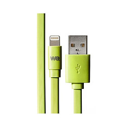 WE Câble USB/lightning plat vert 1m