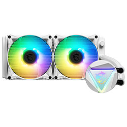 MSI MAG CoreLiquid 240R V2 Blanc Ventirad pour processeur Intel et AMD - 2 ventilateur 120 x 120 x 25 mm - Compatible PWM - Rétroéclairage RGB.