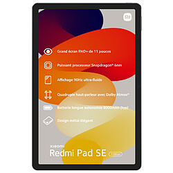 Tablette Tactile Xiaomi Pad SE  4/128Go - WiFi - Noir