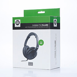Avis D2 Diffusion Casque Audio Filaire Jack 3.5mm Contrôle de Volume Télécommande Hi-Fi Noir