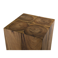 Acheter MACABANE Table d'appoint carrée haute 38x38cm bois Suar Surate